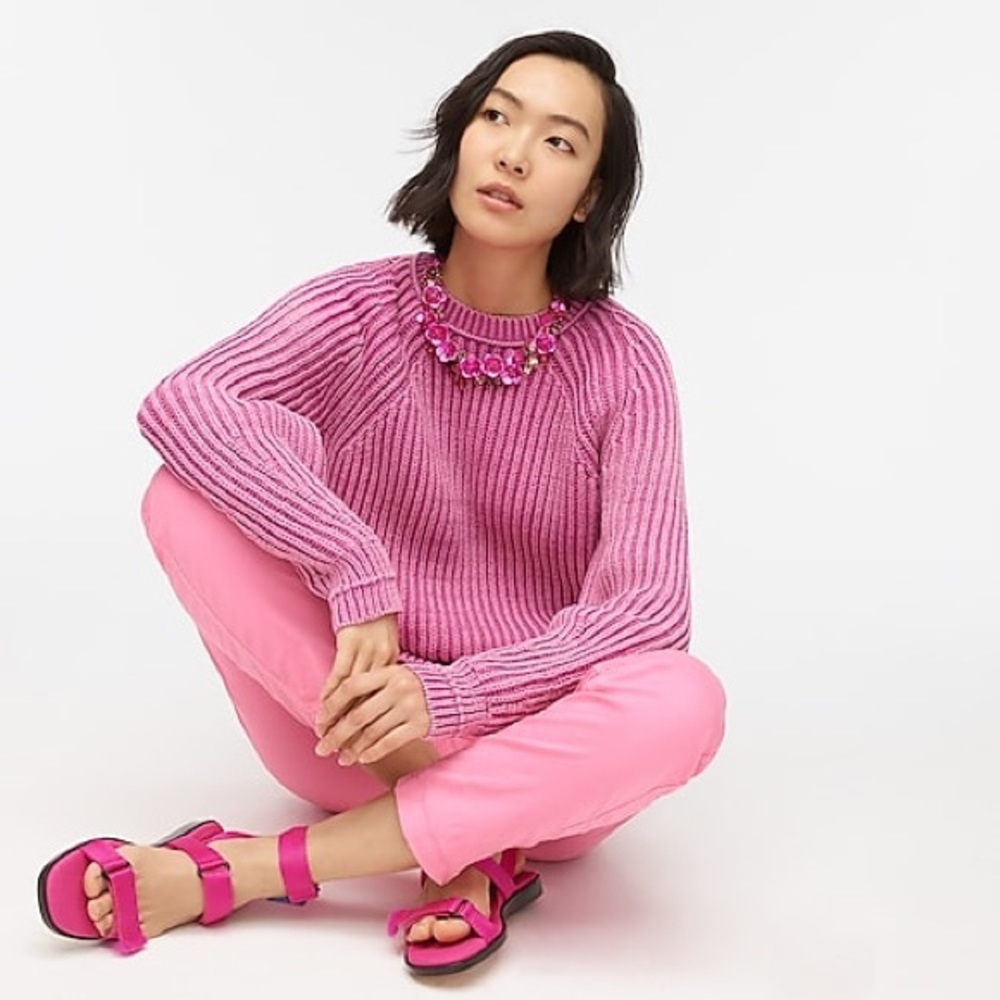 NWT Jcrew Garment Washed Crewneck Sweater
